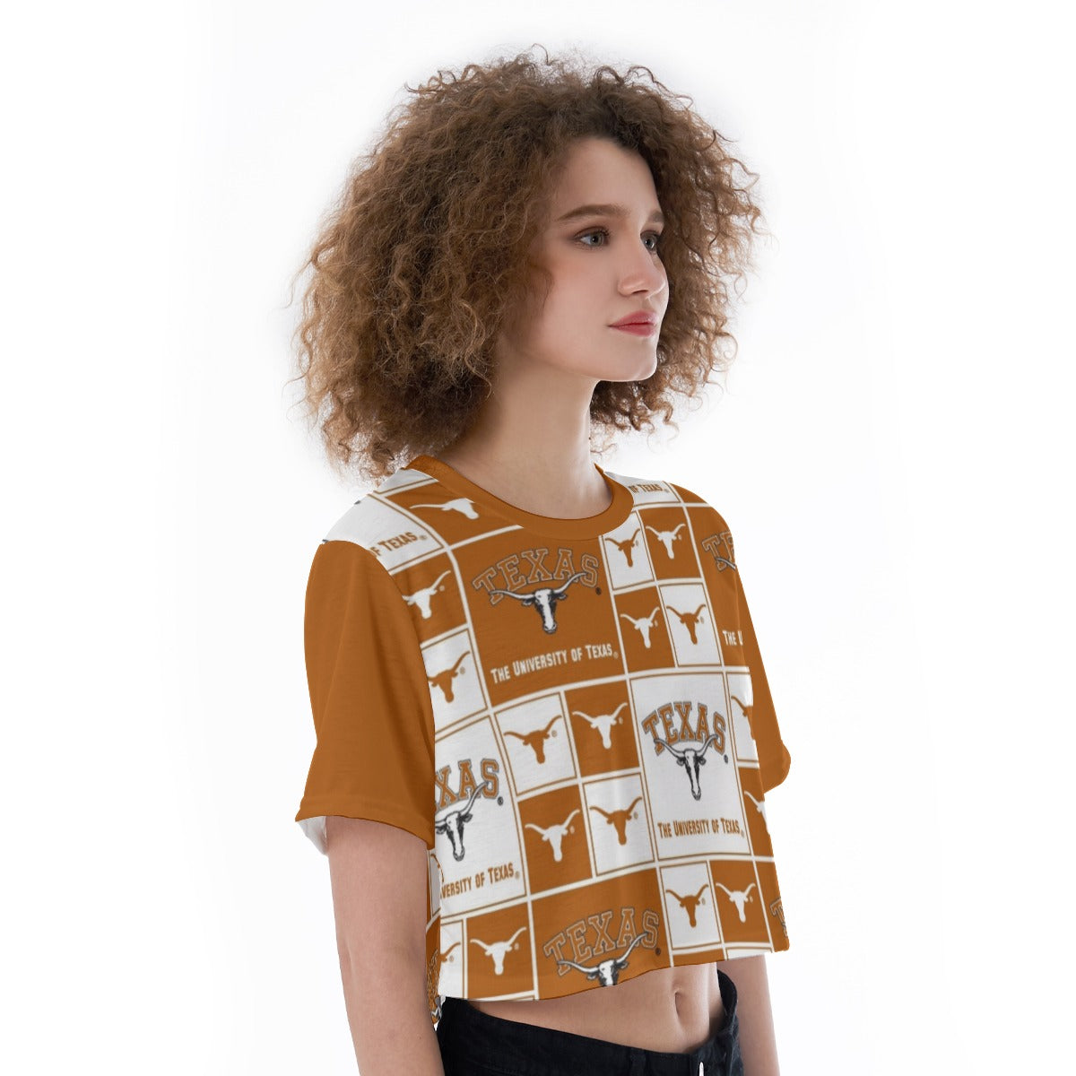 Texas at Austin - Longhorns Cropped T-Shirt White varsity sports apparel