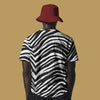 Dark Khaki Las Vegas Football Zebra T-Shirt – Black and White Game Day Streetwear