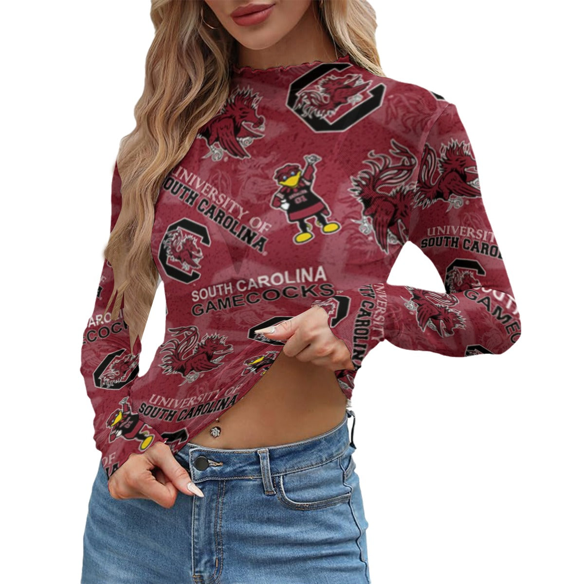 South Carolina Gamecocks Women's Mesh T-shirt - college football fan gear varsity sportswear product image 1.0