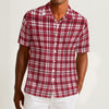 Alabama Football Hawaiian Shirt Men – Crimson Plaid Button Up 115GSM Cotton Poplin – football shirt, breathable comfort wear, image 1.0