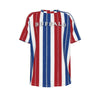 Buffalo Football Striped O-neck Short Sleeve T-shirt – casual fan outfit, casual fan outfit, image 1.0