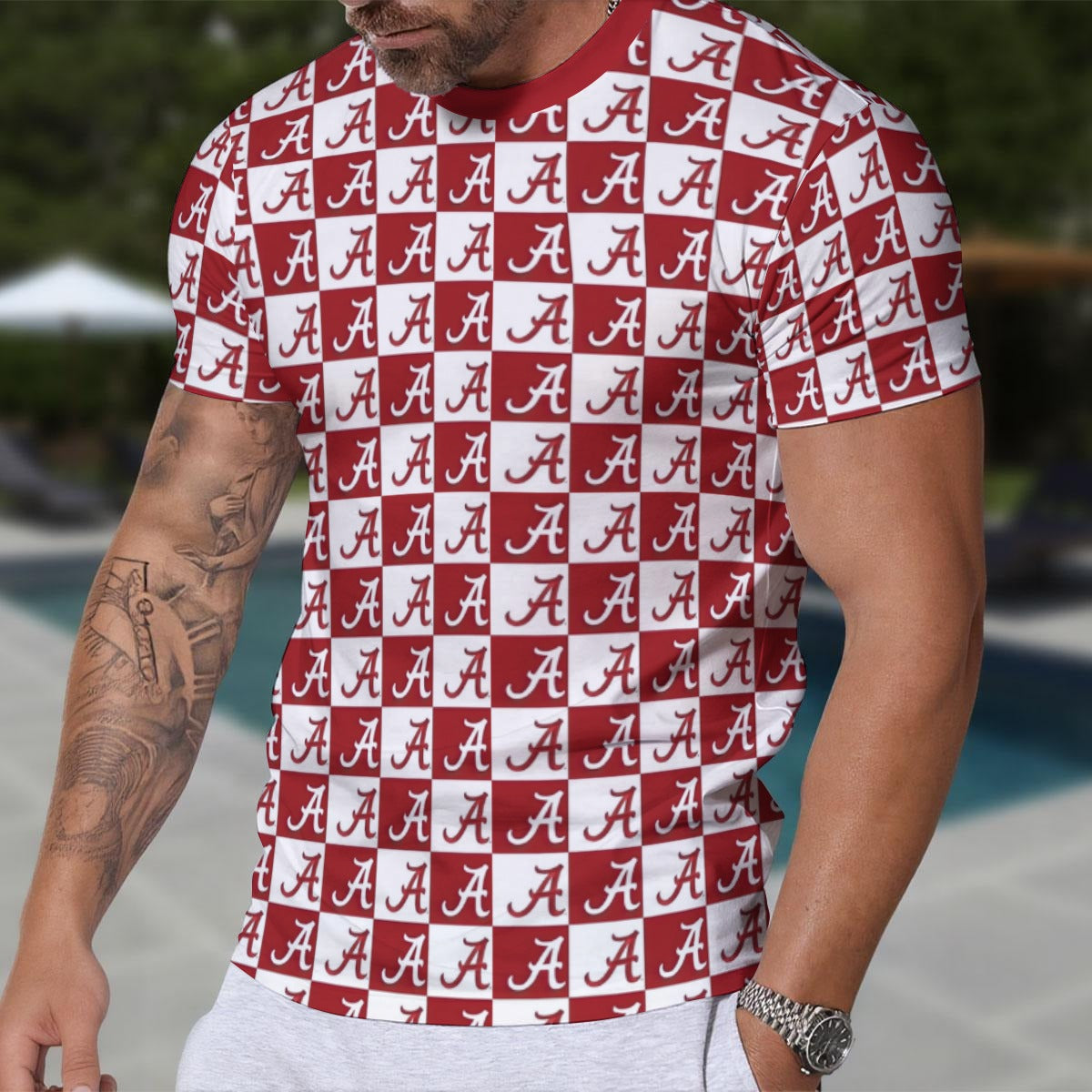 Alabama - Crimson Tide Eco-friendly  Men's Short Sleeve T-shirt White varsity sports apparel