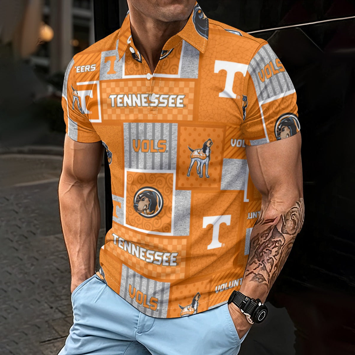 Tennessee Volunteers Men's Polo Shirt - college football fan gear varsity sportswear product image 1.0