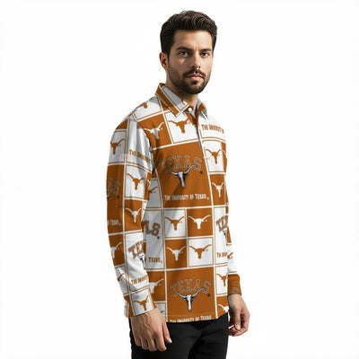 White Smoke Texas at Austin - Longhorns Men's Long Sleeve Polo Shirt