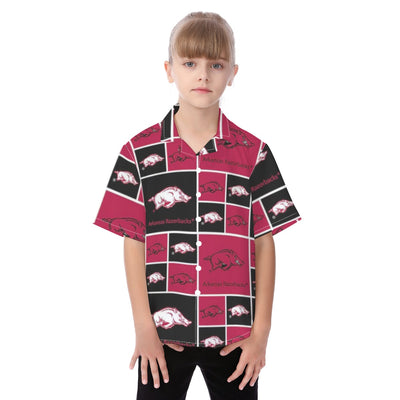 Arkansas Razorbacks Kid's Hawaiian Vacation Shirt varsity sportswear product image 1.0