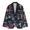 Houston football style navy blazer – game day streetwear jacket