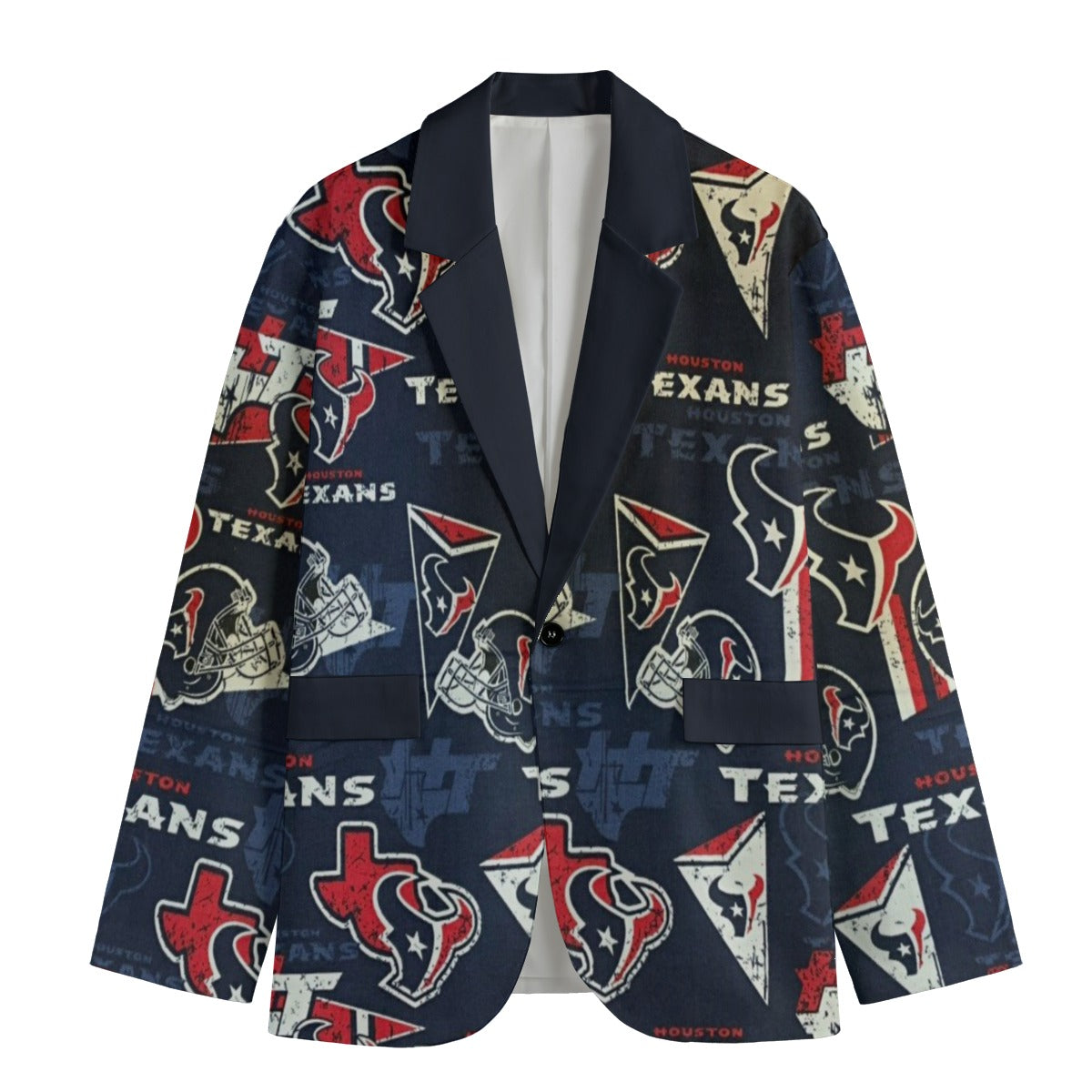 Houston football style navy blazer – game day streetwear jacket streetwear fashion product image 3