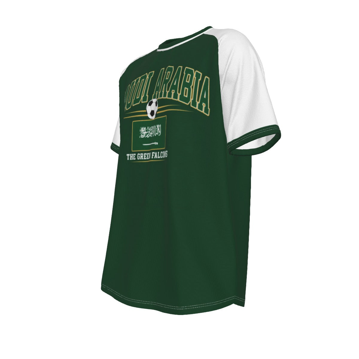 Saudi Arabia Soccer T-Shirt Green White – Saudi Arabia Football Shirt The Green Falcons Fan Tee streetwear fashion product image 7