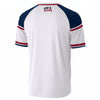 White Smoke USA Vintage Flag Basketball Jersey – Retro 90s Athletic Streetwear Tee