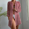 cincinnati bearcats tartan plaid oversized button up women shirt women's long sleeve shirt dress women tartan plaid fashion