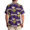 minnesota-vikings-mens-hawaiian-shirt-150gsm purple gold football outfit detail