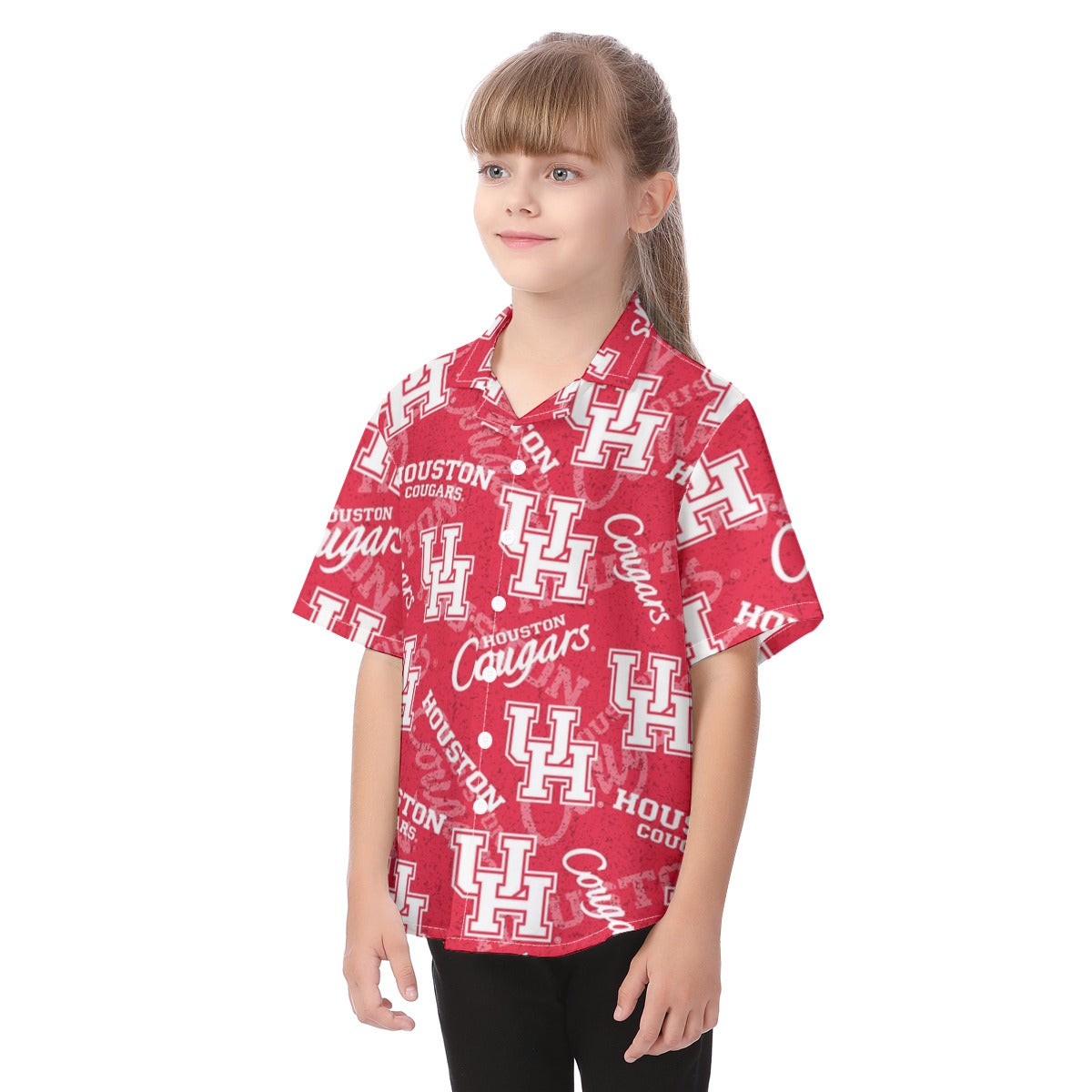Houston Cougars Kid's Hawaiian Vacation Shirt