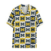 Michigan Wolverines Women's Hawaii Shirt | 120GSM White varsity sports apparel