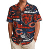 Chicago Bears Men's Hawaiian Shirt|150GSM – sportswear style, casual fan outfit, image 865