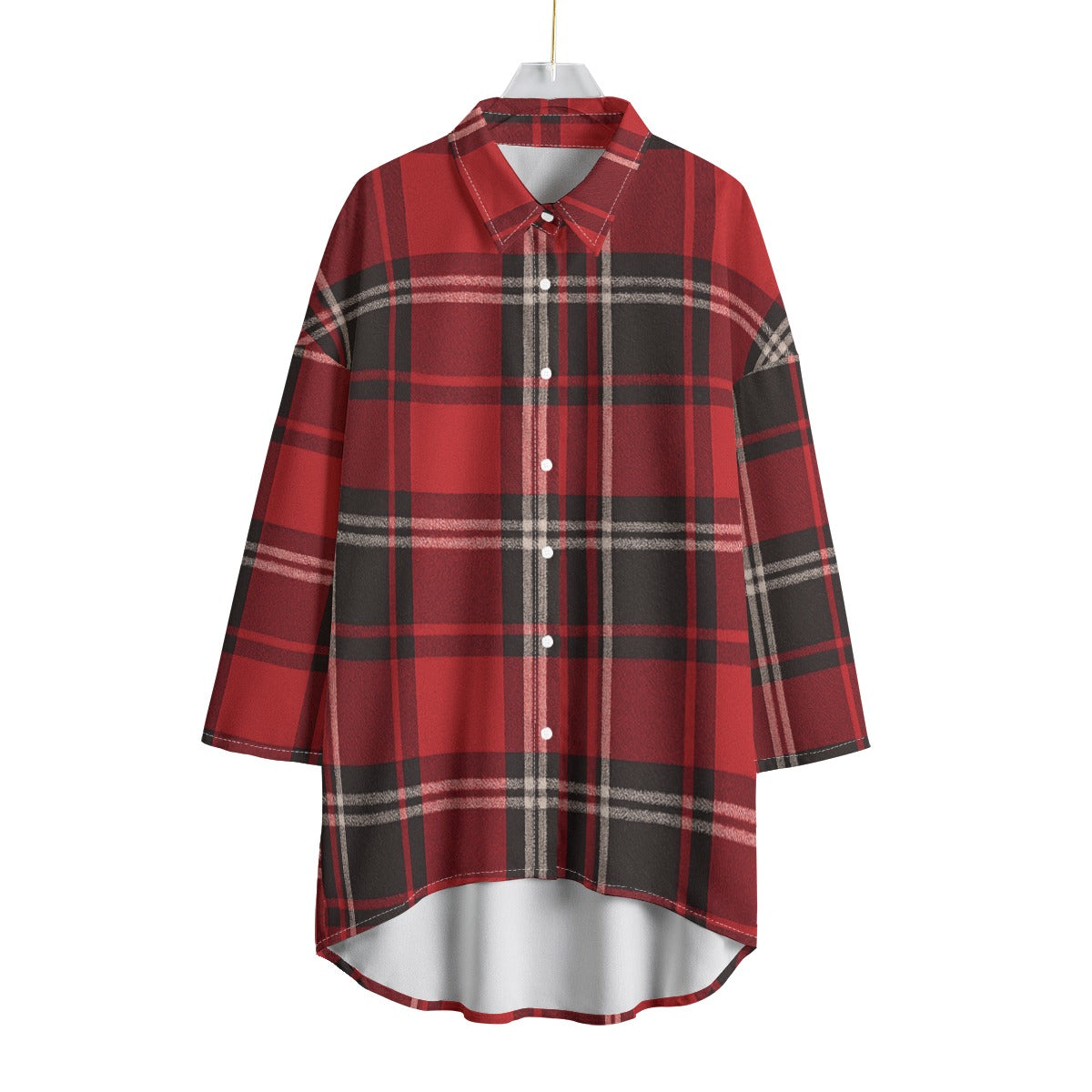 red black plaid women football fashion top