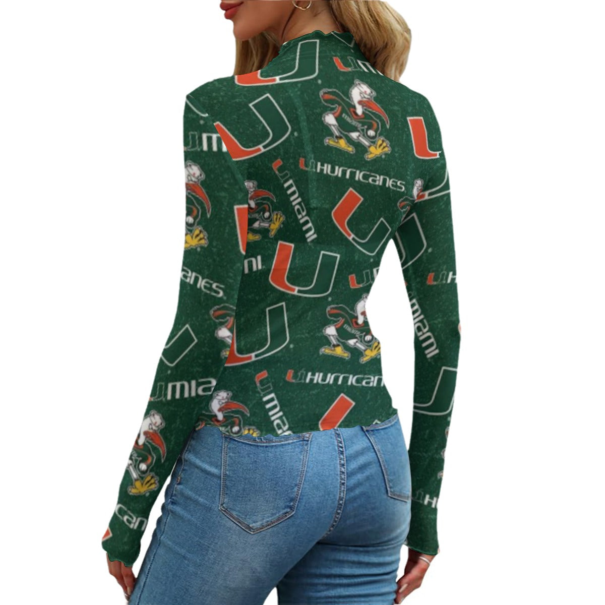 Miami Hurricanes Women's Mesh T-shirt - ACC football apparel varsity sportswear product image 2.0