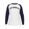 Los Angeles Long Sleeve Raglan Shirt – Classic Varsity College Style Tee – lightweight game day shirt, lightweight game day shirt, image 1.0