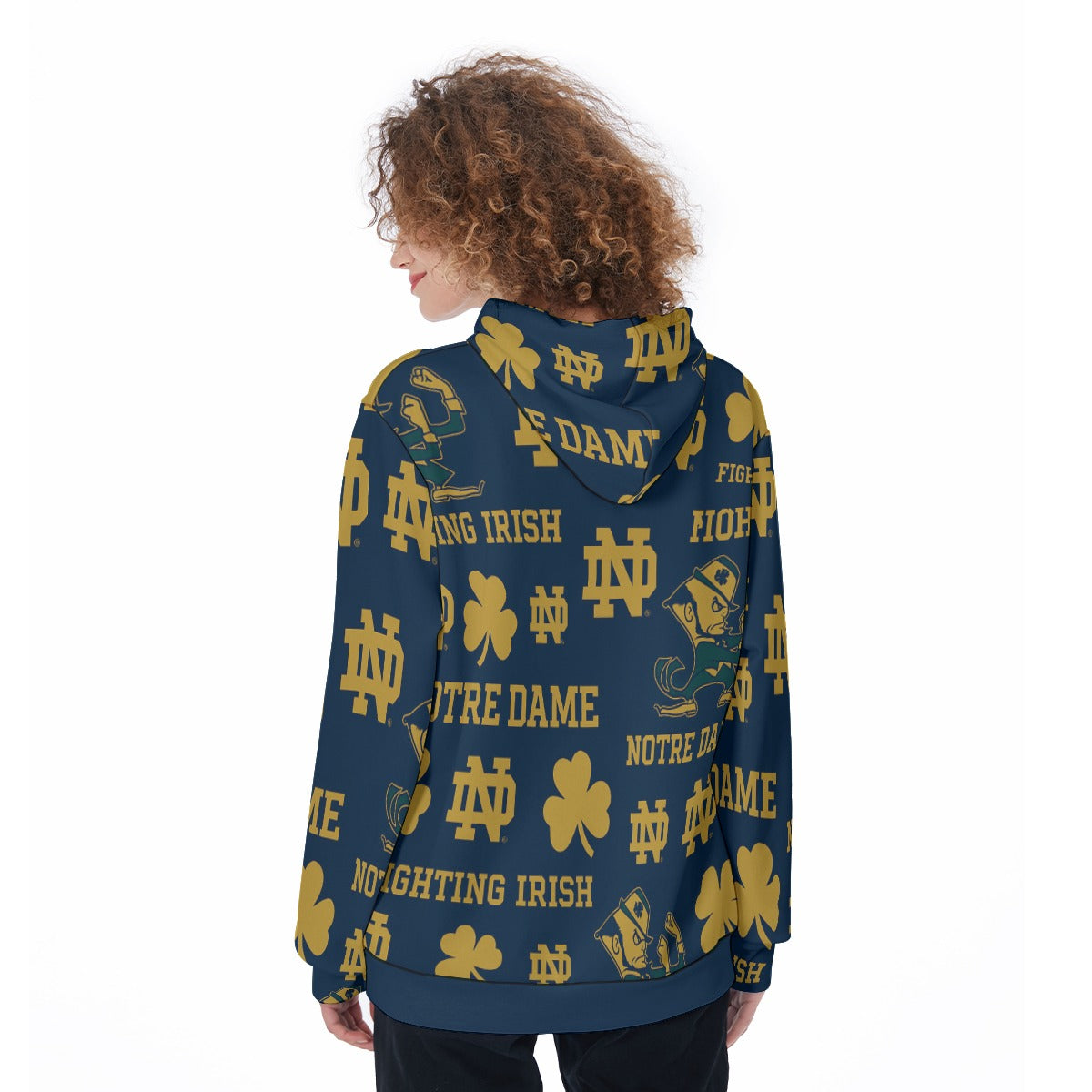 Notre Dame - Fighting Irish Women's Pullover Hoodie White varsity sports apparel