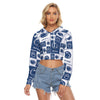 Penn State - Nittany Lions Women's Crop Top Hoodie|Velvet White varsity sports apparel
