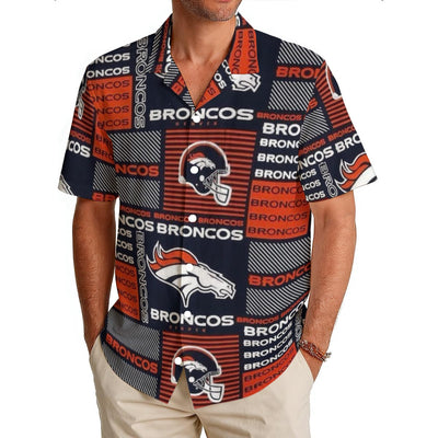 Denver Broncos  Men's Hawaiian Shirt|150GSM – lightweight game day shirt, sportswear style, image 1197