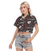 arizona-cardinals-womens-cropped-shirt red white football outfit fabric close-up