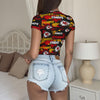 kansas-city-chiefs-womens-slim-fit-t-shirt red gold football outfit image 2.0