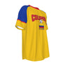 White Smoke Colombia Football Fan T-Shirt – Vintage Yellow Soccer Shirt Los Cafeteros Style | Retro Colombia Soccer Tee