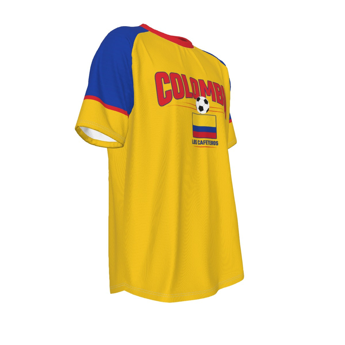 White Smoke Colombia Football Fan T-Shirt – Vintage Yellow Soccer Shirt Los Cafeteros Style | Retro Colombia Soccer Tee