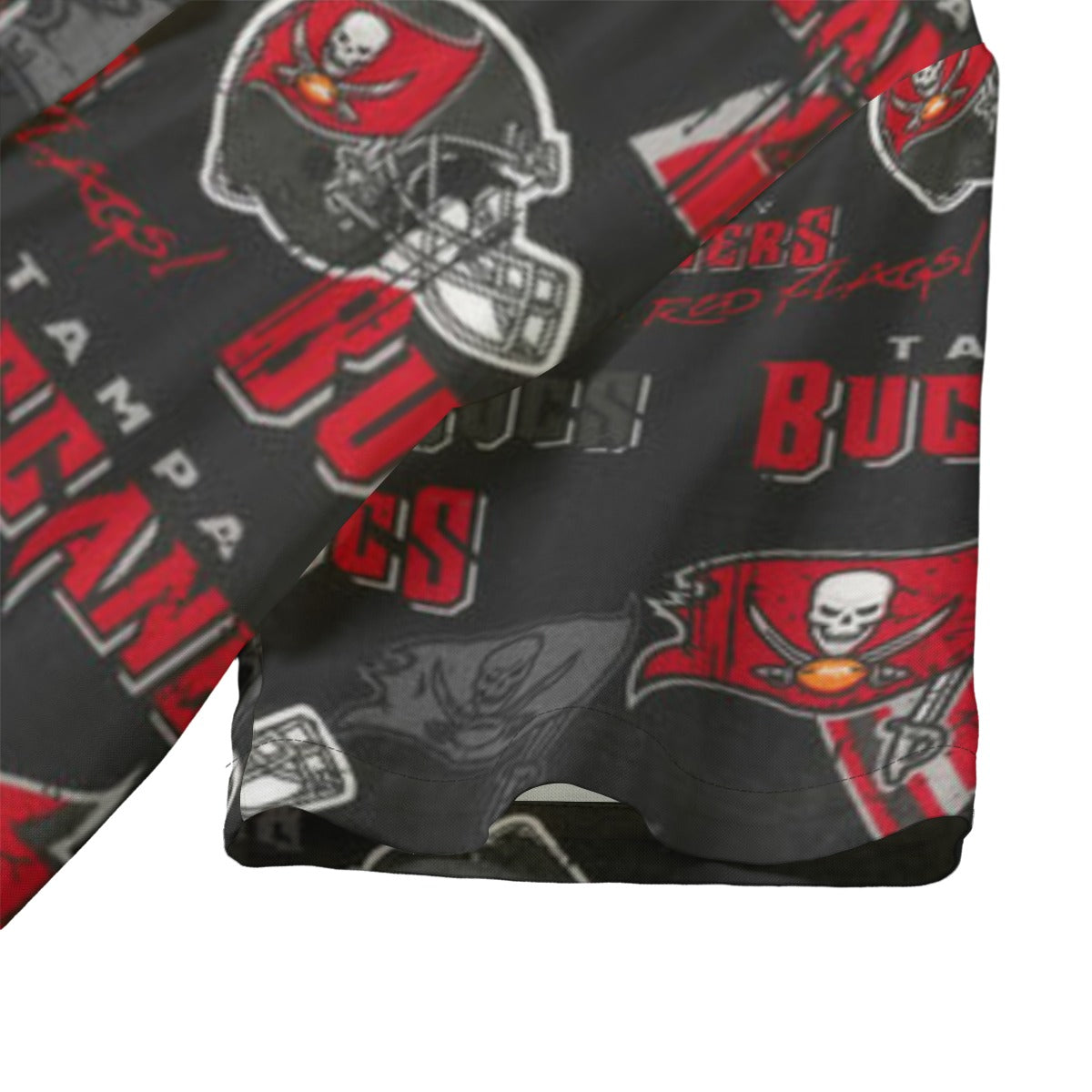 tampa-bay-buccaneers-womens-hawaii-shirt-rayon red pewter football outfit side view