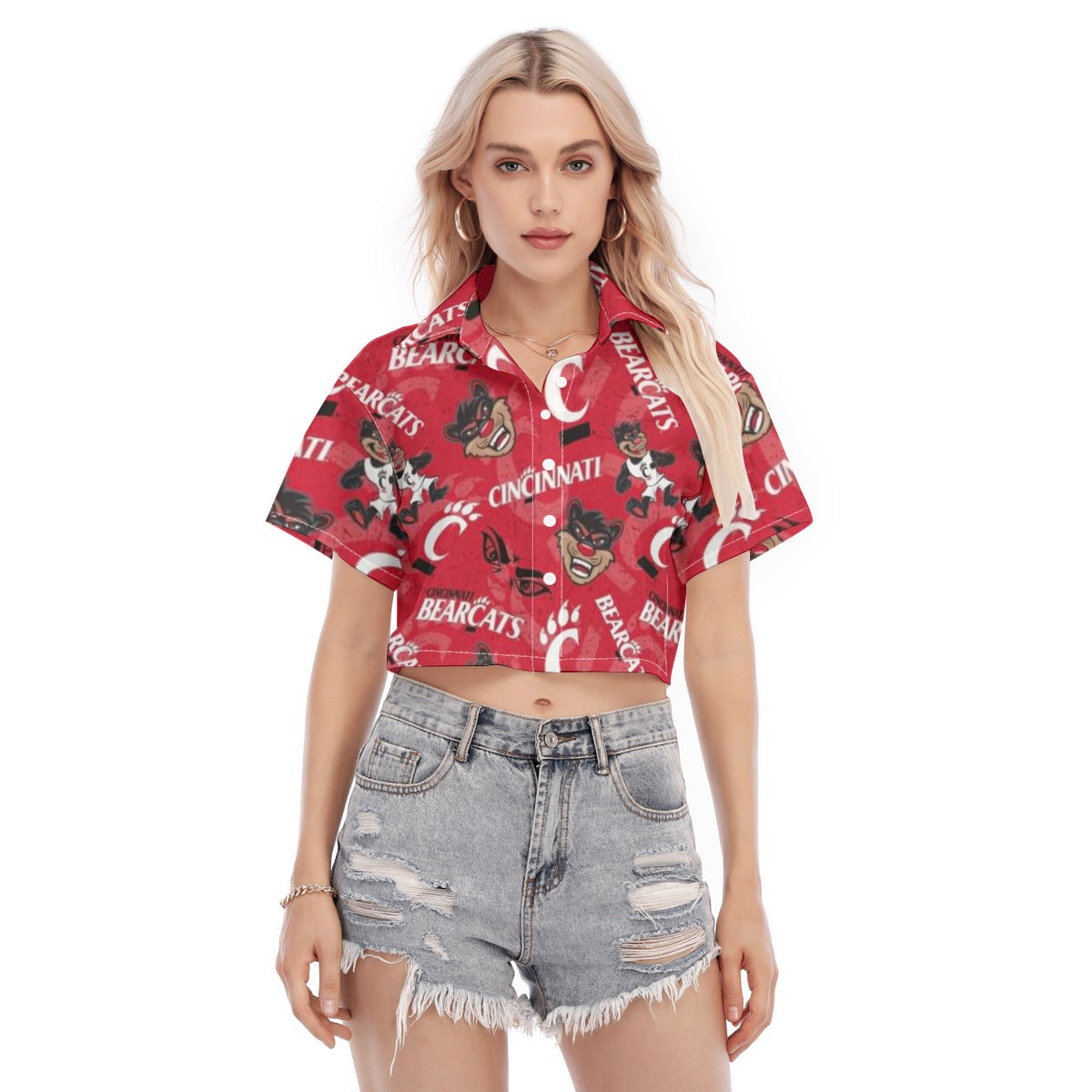 Cincinnati Bearcats Women's Cropped Shirt varsity sportswear product image 1.0