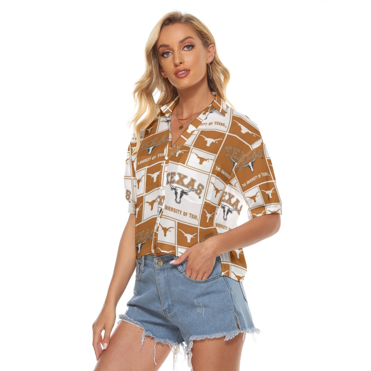 White Smoke Texas at Austin - Longhorns Women's V-neck Shirts