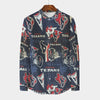 Houston Texans Men's Stand Collar Shirt With Long Sleeve|110GSM Imitation Flax navy red football back view game day look
