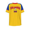White Smoke Colombia Football Fan T-Shirt – Vintage Yellow Soccer Shirt Los Cafeteros Style | Retro Colombia Soccer Tee