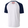 White Smoke Boston 617 Varsity T-Shirt – White, Navy Blue and Red Athletic Streetwear Graphic Tee