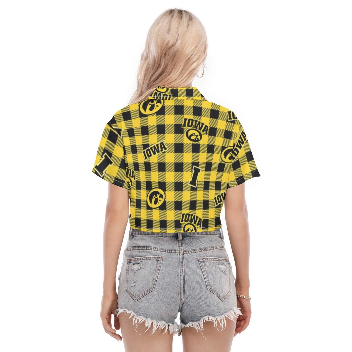 Iowa Hawkeyes Women's Cropped Shirt - Big Ten football apparel varsity sportswear product image 4.0