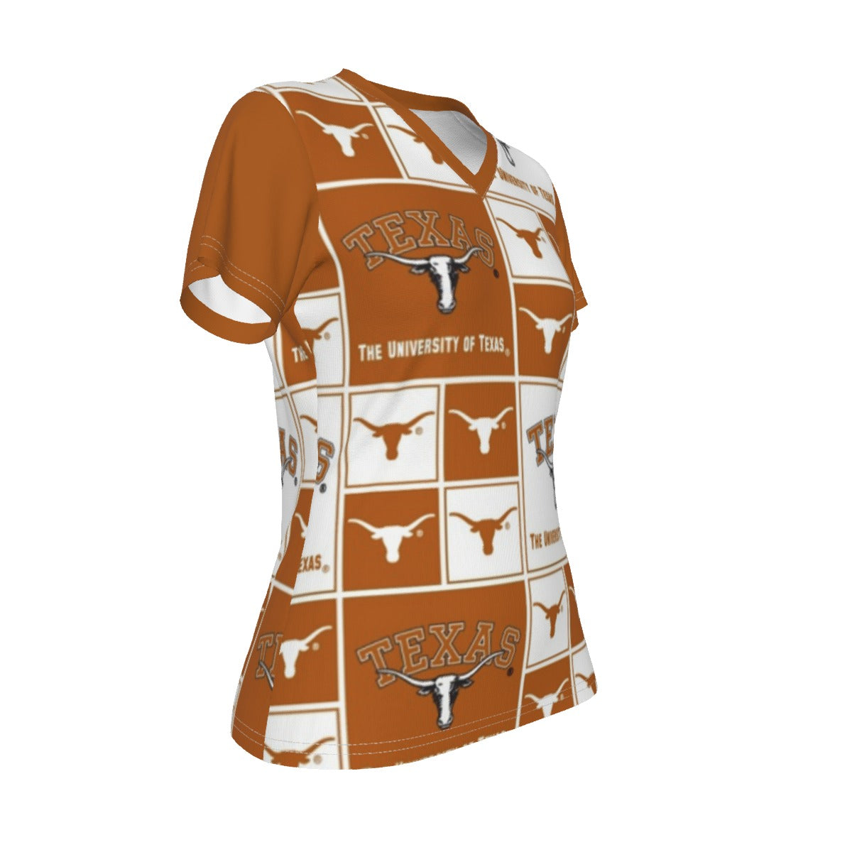 Texas at Austin - Longhorns V-neck Women's T-shirt White varsity sports apparel