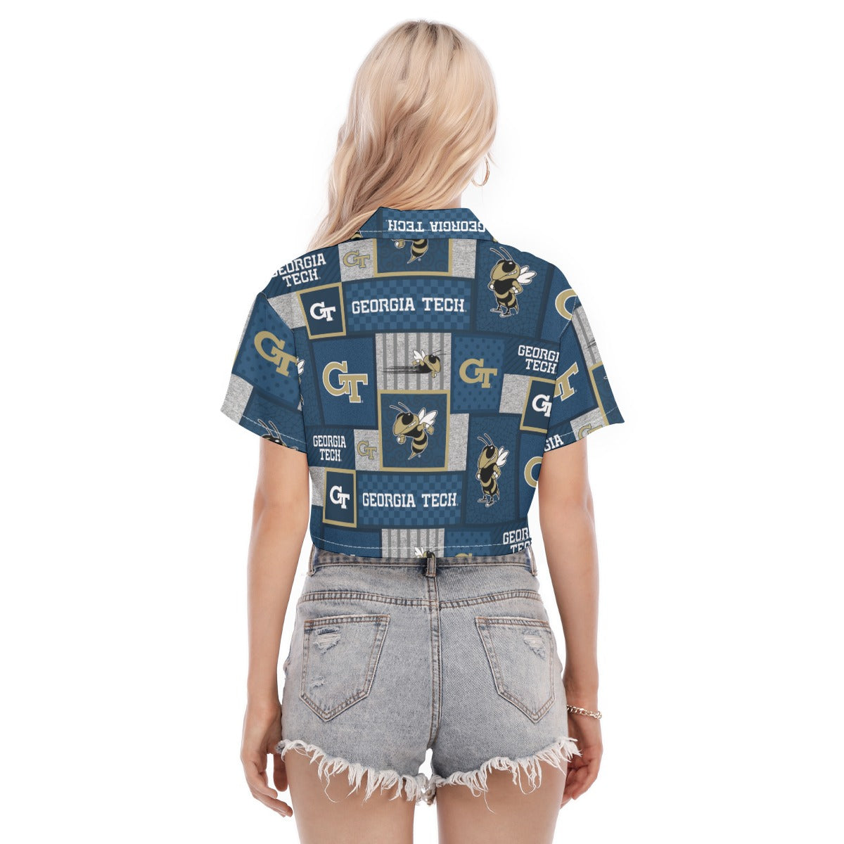 Georgia Tech Yellow Jackets Women's Cropped Shirt varsity sportswear product image 4.0