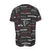 atlanta-falcons-short-sleeve-t-shirt red black football outfit detail