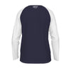 Dark Slate Gray New York Baseball Raglan Long Sleeve Shirt – Navy Blue and White Athletic Varsity Design Est. 1903
