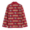 San Francisco football style red blazer – game day streetwear jacket