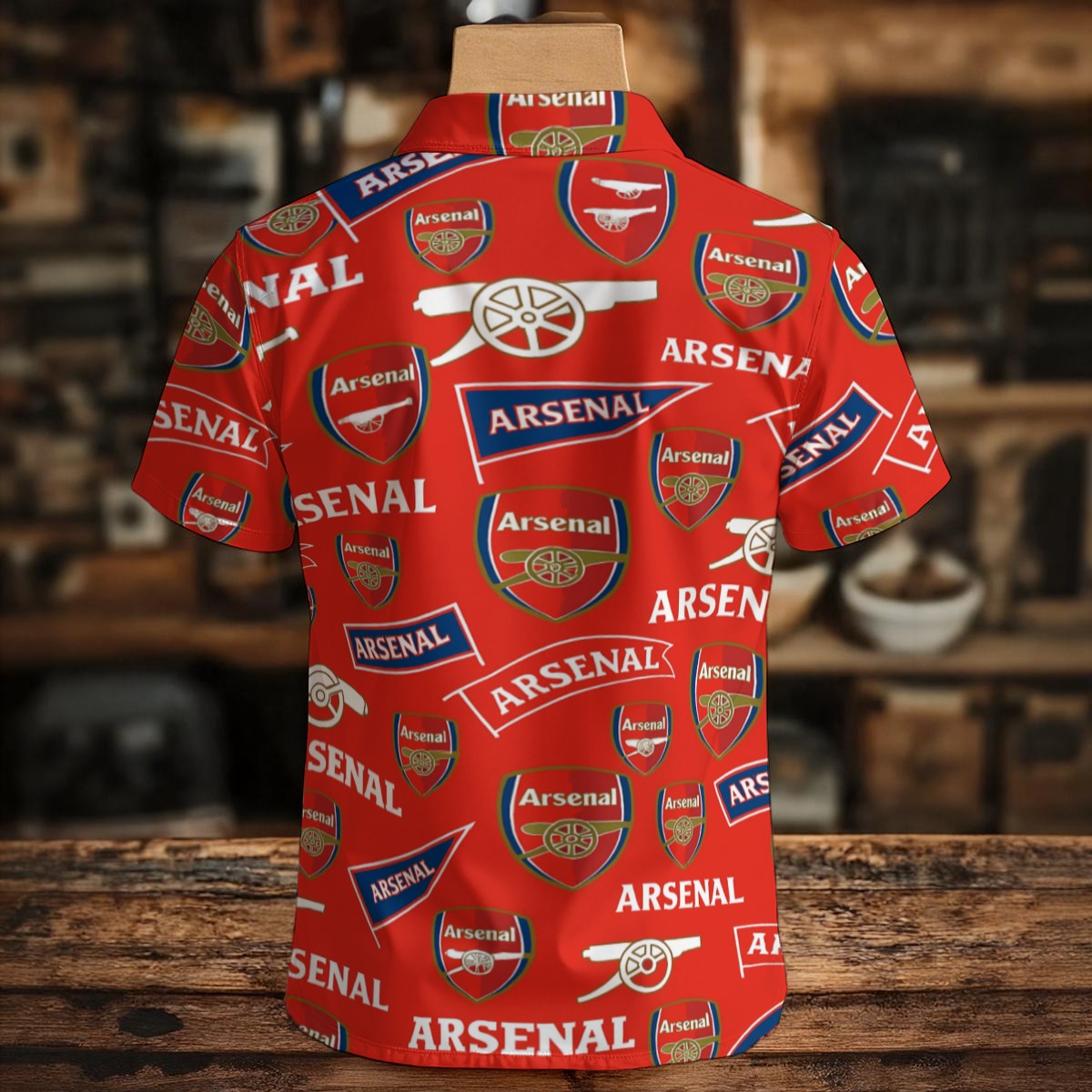 Arsenal FC  Men's Henley Shirt