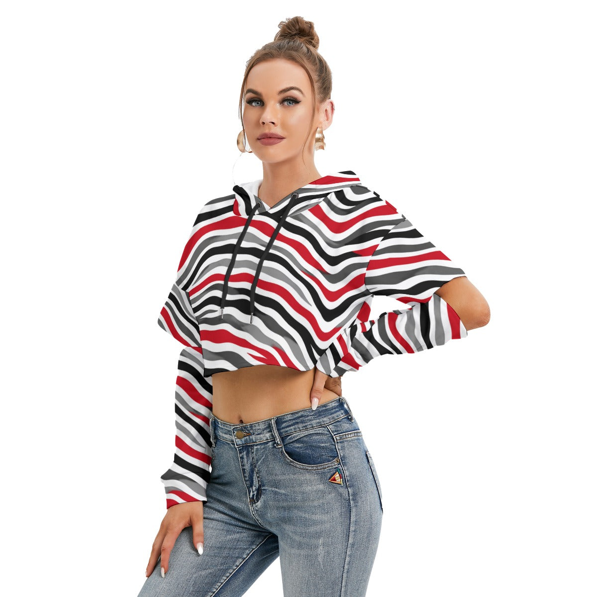 Ohio State Zubaz Women's Heavy Fleece Hoodie With Hollow Out Sleeve White game day varsity apparel