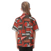 cleveland-browns-kids-hawaiian-vacation-shirt brown orange football outfit side view