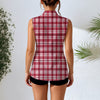 alabama crimson tide tartan plaid crimson white women's sleeveless blazer-style vest crimson white tartan plaid game day fashion