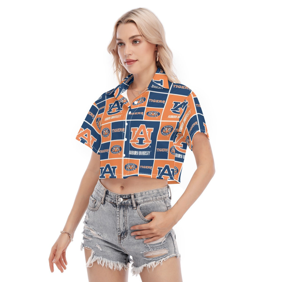 Auburn Tigers Women's Cropped Shirt - Auburn aesthetic tee varsity sportswear product image 3.0