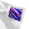 White Smoke Buffalo Football Unisex Wearable Hooded Blanket – Red Blue White Zebra Game Day Style