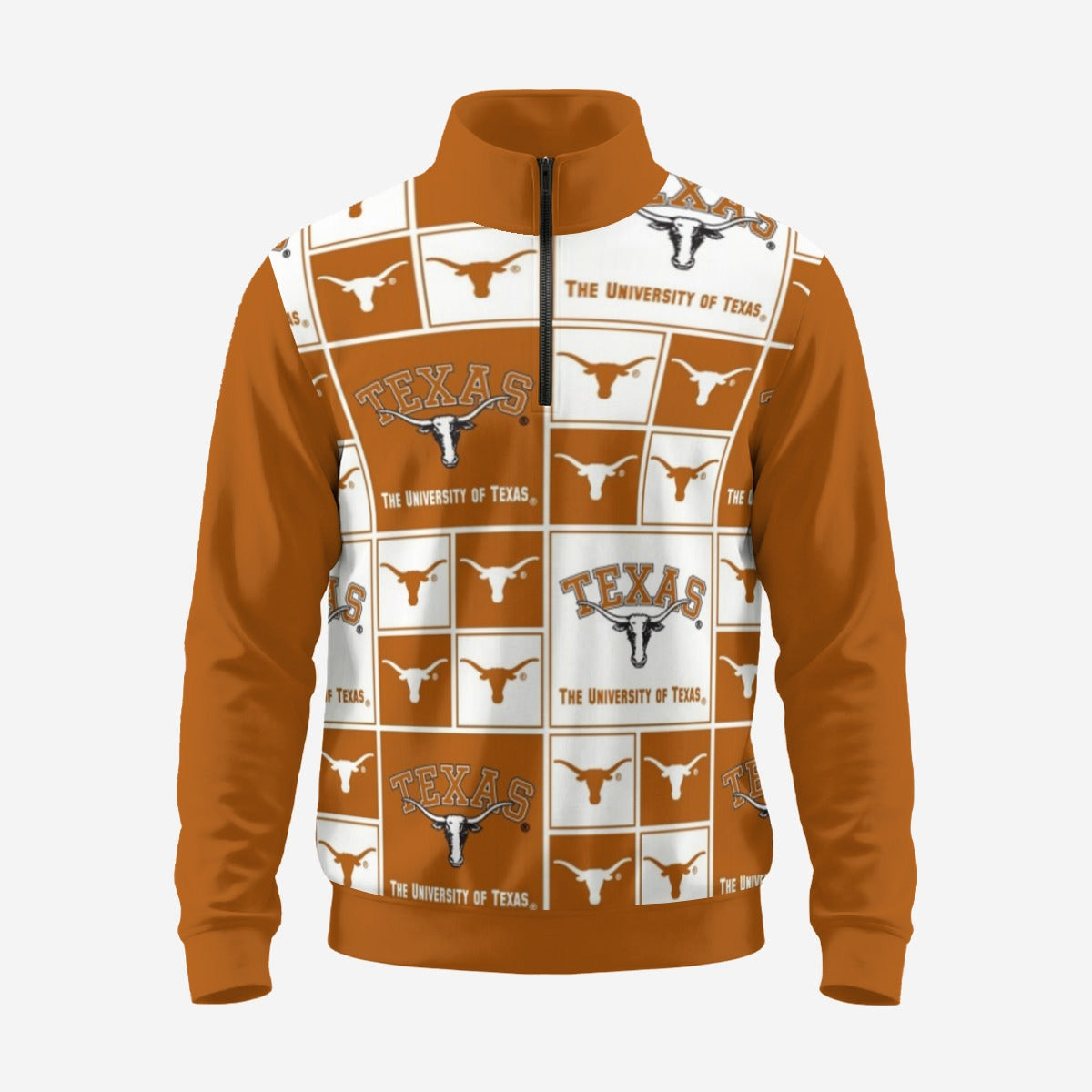 Texas at Austin - Longhorns Men’S Half-Zip Pullover Sweatshirt – breathable comfort wear, nfl fan apparel, image 1.0