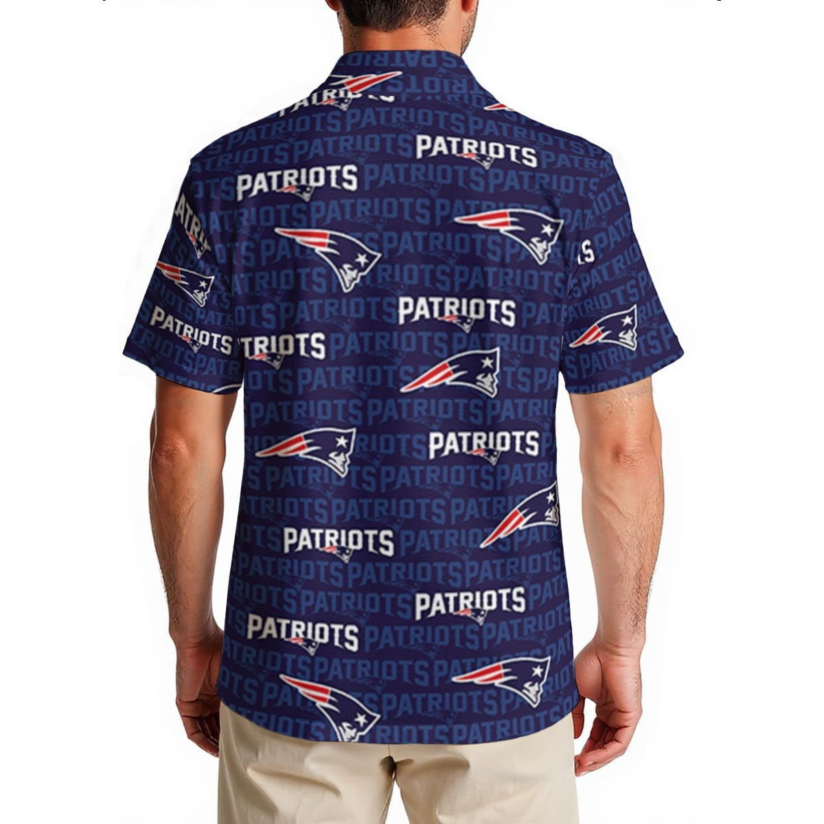 New England Patriots Men's Hawaiian Shirt|150GSM streetwear fashion product image 2