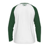 Lavender Charlotte USA Long Sleeve Shirt – Green White Varsity North Carolina Raglan