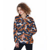 Chicago Football Camo Hoodie – Navy Orange Game Day Streetwear Sweatshirt – nfl fan apparel, breathable comfort wear, image 1.0